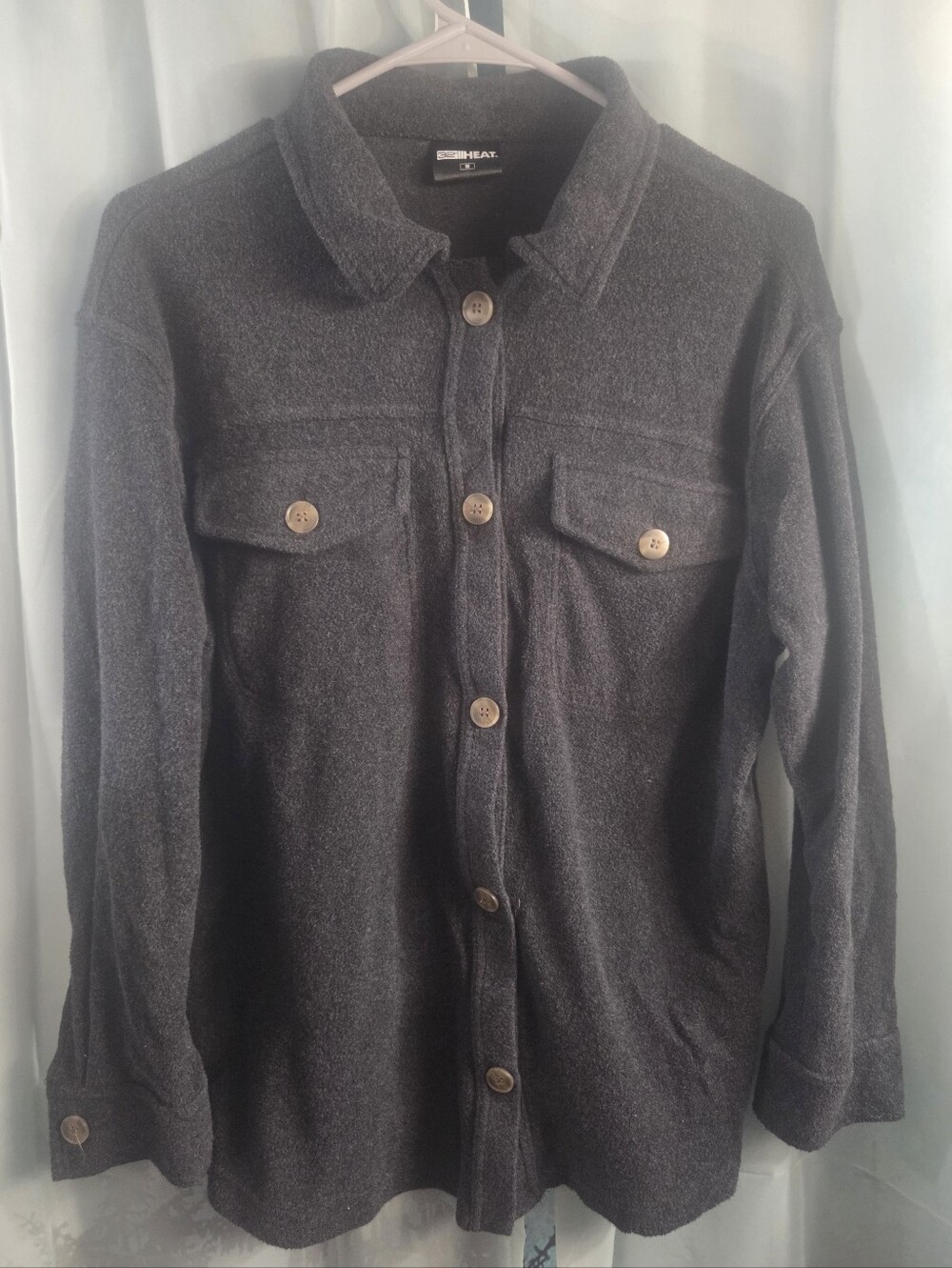 32 Degrees Heat Men's Dark Gray Lightweight Shirt Jacket